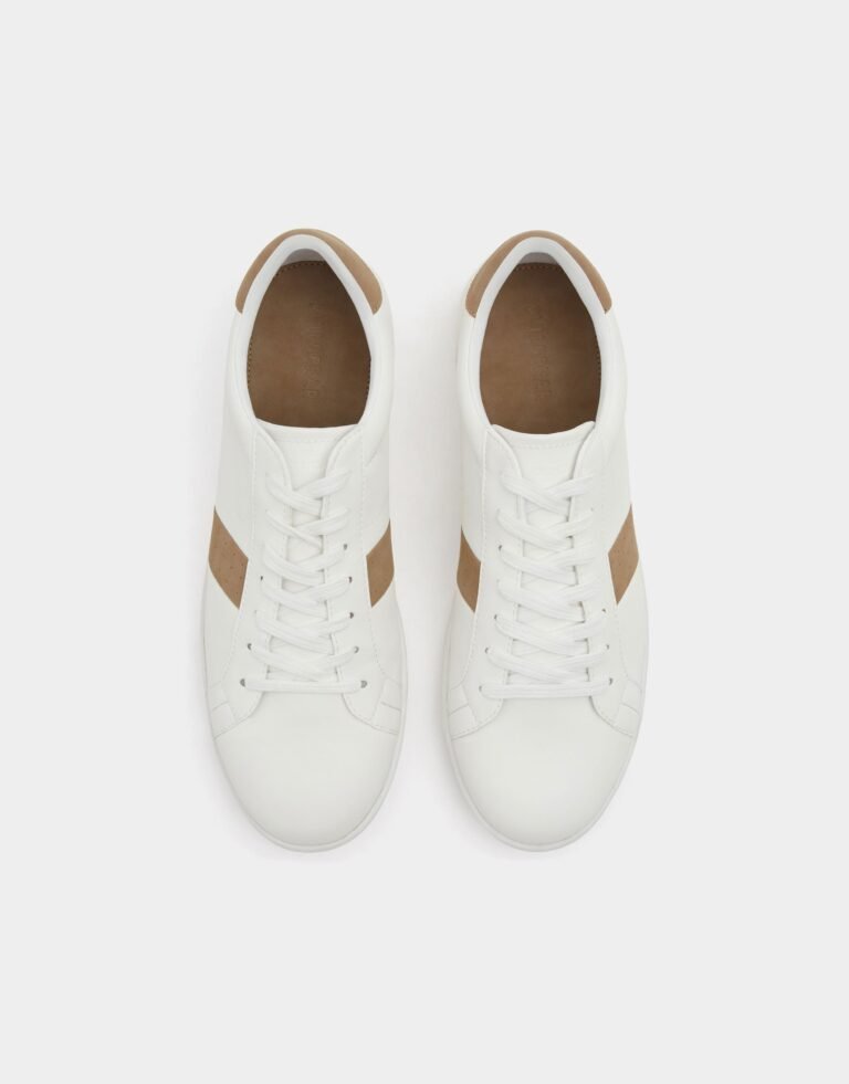 Sneakers with beige stripes - Image 2